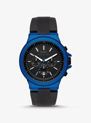 Oversized Dylan Blue-Tone And Silicone Watch