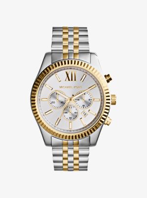 Michael Kors Oversized lexington two-tone watch