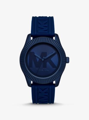 Michael Kors Oversized maddye navy-tone and silicone watch