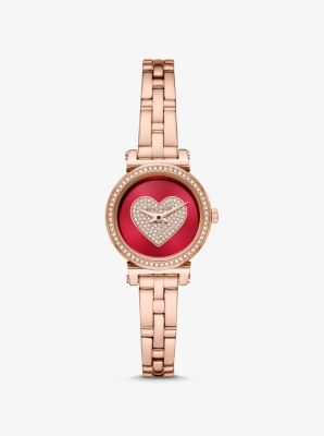 Petite Sofie Rose Gold-Tone Heart Watch