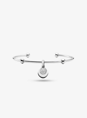Precious Metal-Plated Sterling Silver Cuff And Charm Set
