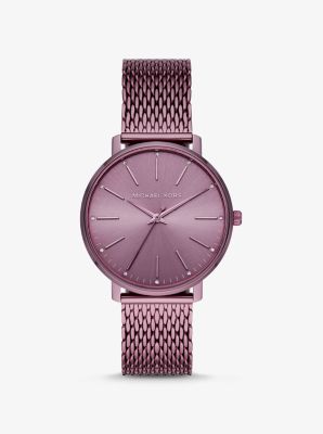 Michael Kors Pyper purple-tone mesh watch
