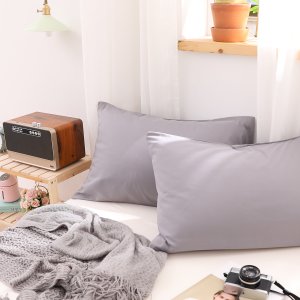 1pair Solid Color Pillowcase