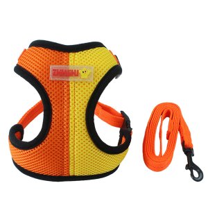 Shein 1pc dog mesh colorblock vest harness with 1pc leash