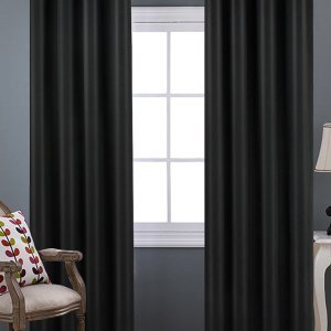 Shein 1pc solid color eyelet curtain