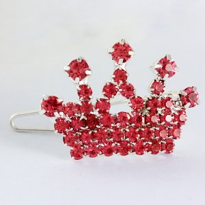 Shein 2pcs rhinestone crown shaped dog hairpin