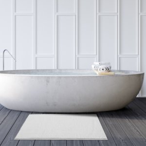 Microfibre Bath Towel - Coral | White