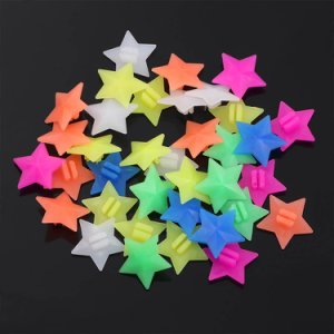 25/36Pcs Kleurrijke Veiligheid Kids Clip Fiets Ronde Multi-color Hart Stars Wiel Fiets Accessoires Decoratie kraal Spoke Kralen