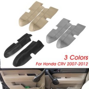 Paar Auto Lederen Voorzijde Deurpanelen Armsteun Cover Voor Honda CRV 2007 Zwart/Beige /grijs