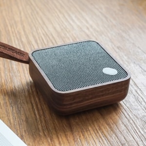 Gingko Mi Square Pocket Bluetooth Speaker - Walnut