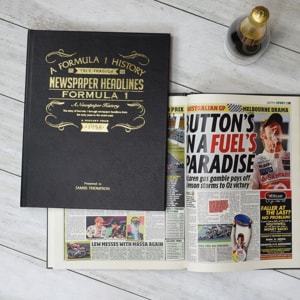 Personalised A3 Formula 1 Newspaper Book
