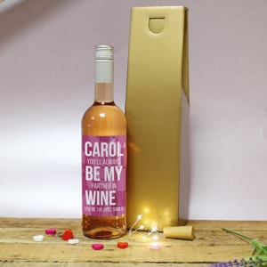 Personalised Always Be My Partner Wine Gift Set