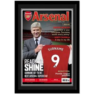 Personalised Arsenal FC Magazine Cover Framed Photo