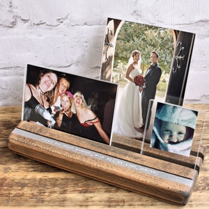 Personalised Beech Photo Collage Frame