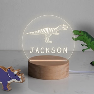 Personalised Children's Dinosaur Night Light