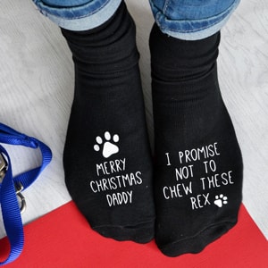 Personalised Christmas Socks From The Dog
