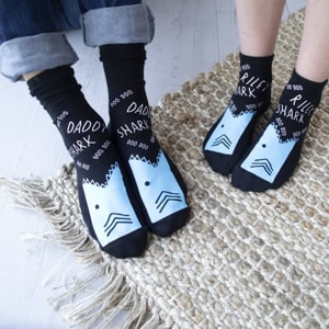 Personalised Daddy and Baby Shark Socks