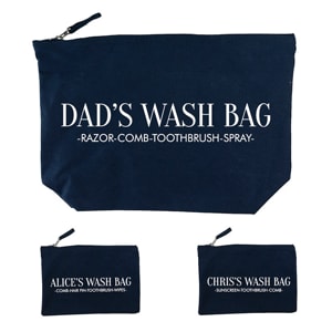Personalised Daddy And Me Wash Bag