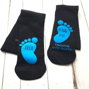 Personalised Dancing On Daddy's Feet Socks