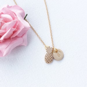 Personalised Gold Pineapple Necklace