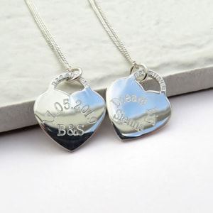 Personalised Heart Tag Necklace