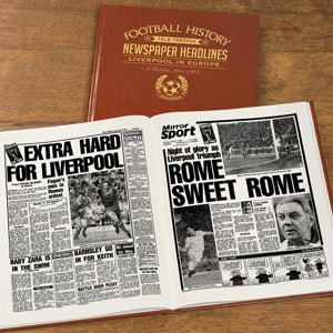 Personalised Liverpool In Europe Football Team History Book