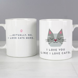 Personalised Love Cats More Mug
