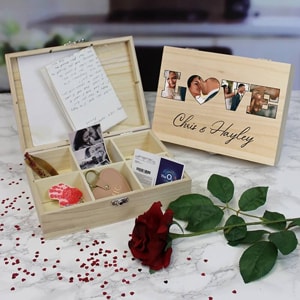 Personalised Love Photo Keepsake Box - 6 Compartments