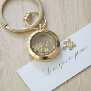 Personalised 'Love You To Pieces' Keyring