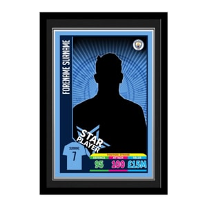 Personalised Manchester City FC Trading Card Print
