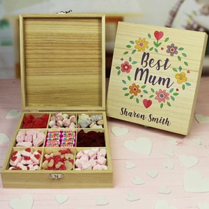Personalised Mother's Day Wooden Sweet Box