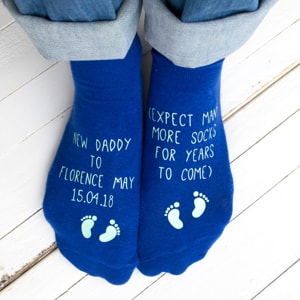 Personalised New Daddy's First Father's Day Socks