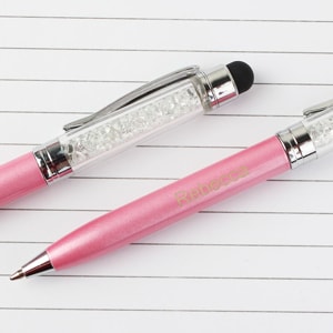 Personalised Pink Diamante Pen