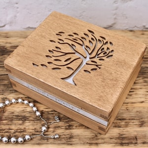 Personalised Tree Filigree Trinket Box