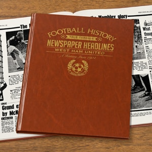 Personalised West Ham United Football Team History Book