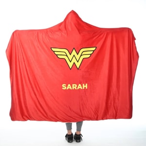 Personalised Wonder Woman Adults Hooded Blanket