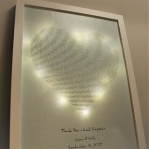 Personalised Your Song Light Box