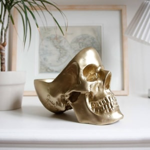 Suck Uk Skull tidy - gold