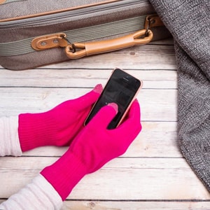 Smartphone Gloves - Small Pink