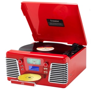Steepletone 1960's Roxy 4 BT Retro Music System - Red