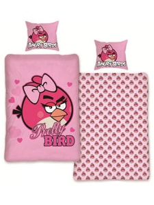 Angry Birds Pink Duvet Cover and Pillowcase Set - Pretty Bird