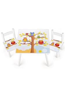 Leomark Owls wooden table and chairs