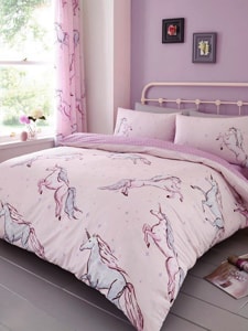 Star Unicorn King Size Duvet Cover and Pillowcase Set