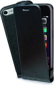 Azuri flip case met kaarthouder in smooth PU leather - zwart - voor Apple iPhone 7