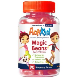 Actikid Magic Beans Multivitamin Raspberry 90 gummies