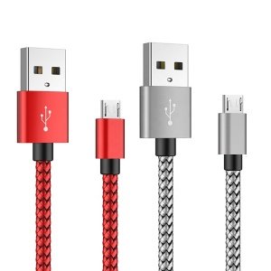 2018 factory price 3ft + 9ft Cloth  Braid Usb Data micro 10ft Charging Cable For  Mirco phone