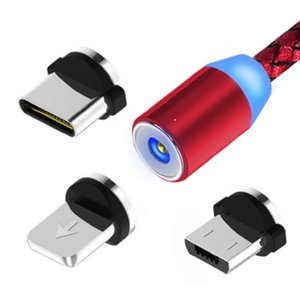 A&C LED 1M 2A Nylon 3 in 1 Usb Magnetic Charger Cable