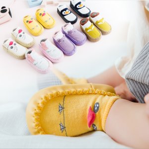 Carton Printed Baby Socks Non Slip Cute Socks Shoes Baby Toddler baby rubber sole socks
