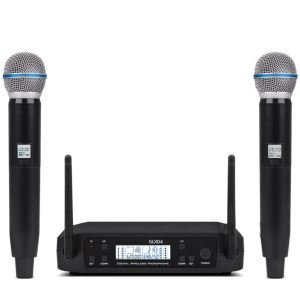 China Manufacturer Dual Channel Wireless Microphone True Diversity Uhf