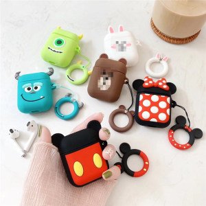 Cute Cartoon Mickey Minnie Soft Silicone Doll Case For Apple for Airpods Case Wireless Bluetooth Toy Story